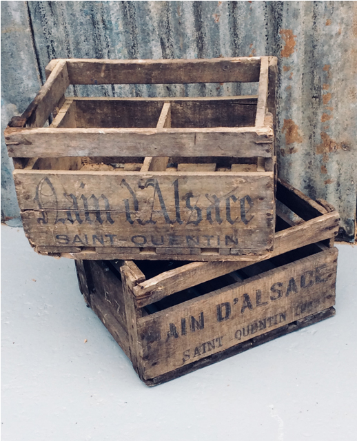 Old French Wooden Apple Crates - Plywood (800x639), Png Download