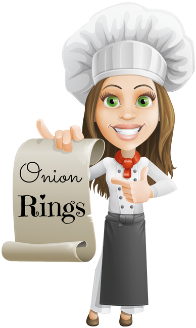 My Youngest Daughter Loves Onion Rings - Pastry Chef Cartoon Girl (639x800), Png Download
