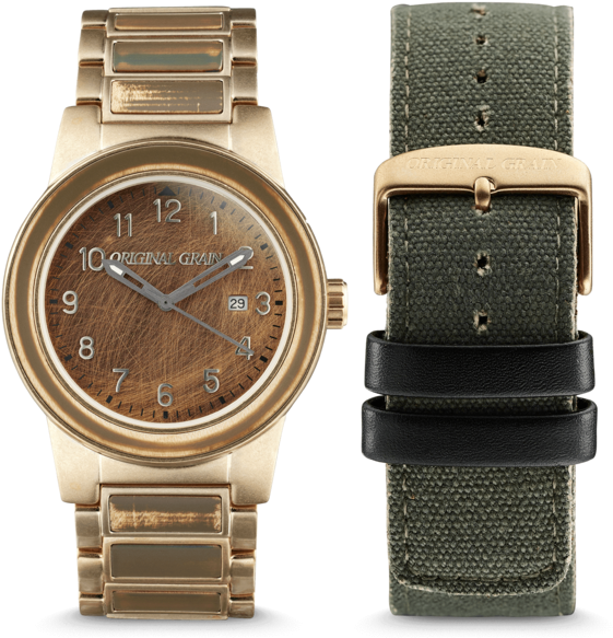 Original Grain Military Barrel 42mm Brigade/canvas - Original Grain Watches The Barrel (600x600), Png Download