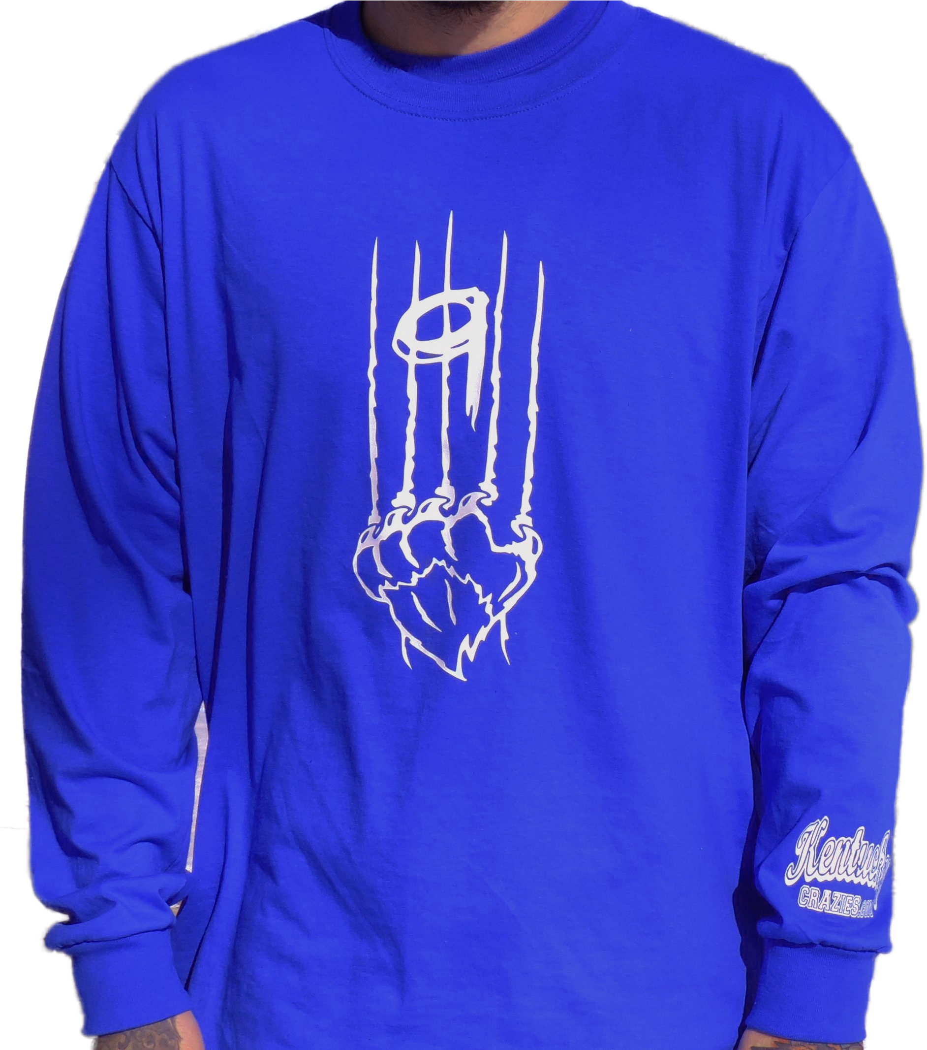 Cat Scratch Long Sleeve - Long-sleeved T-shirt (1896x2131), Png Download