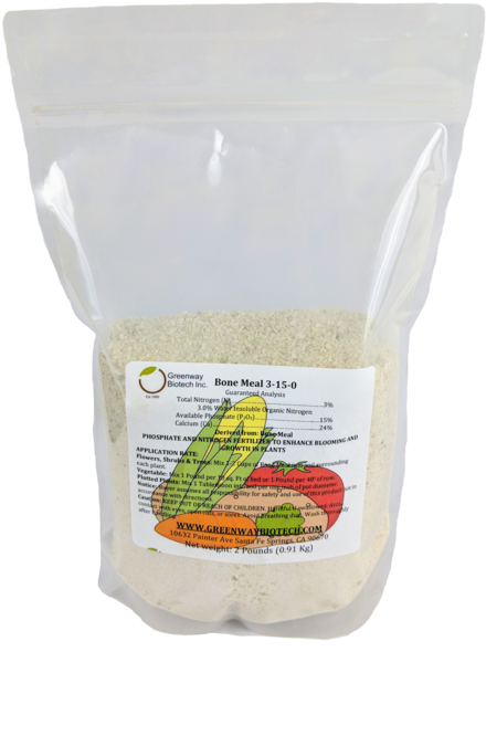 Bone Meal Fertilizer 3 15 - Bone Meal 3-15-0 Plus 24% Calcium Greenway Biotech (550x733), Png Download