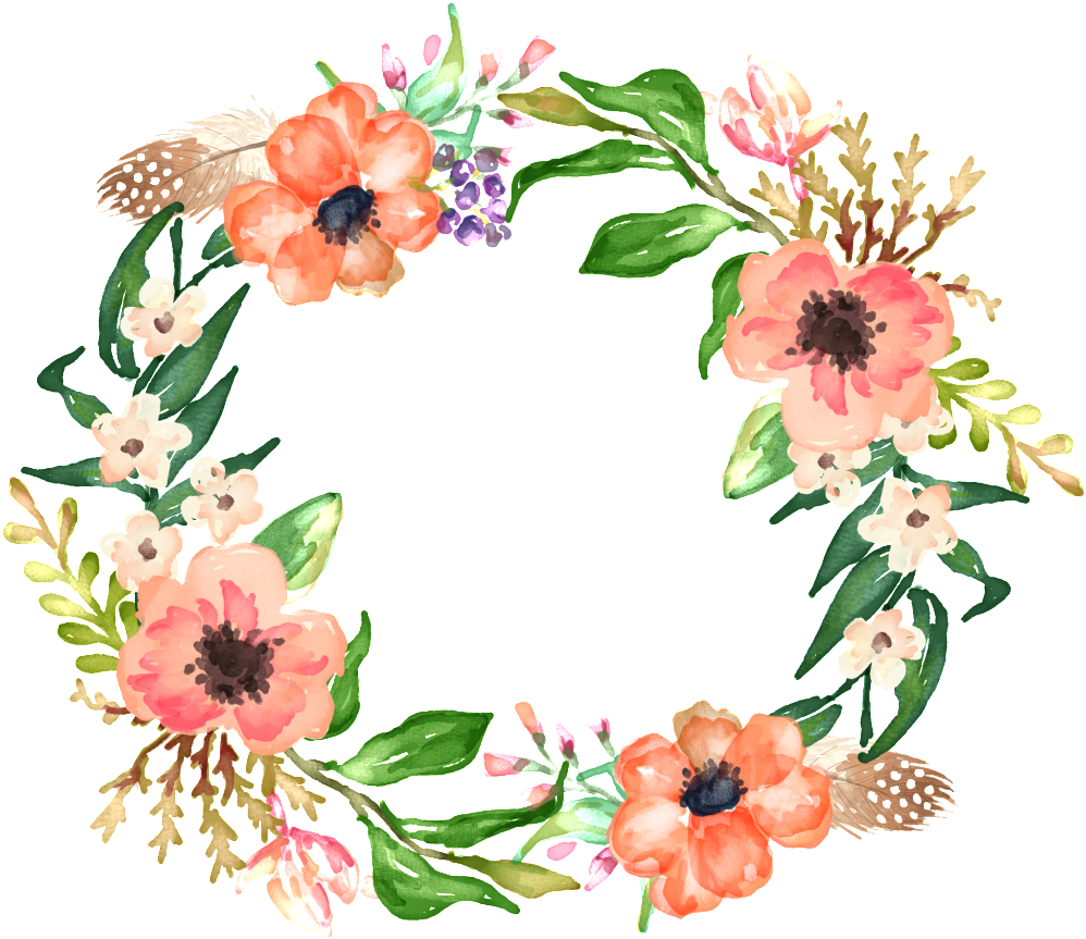 Os Elementos Decorativos Florestais De Flores De Cor - Name Watercolor (1024x881), Png Download
