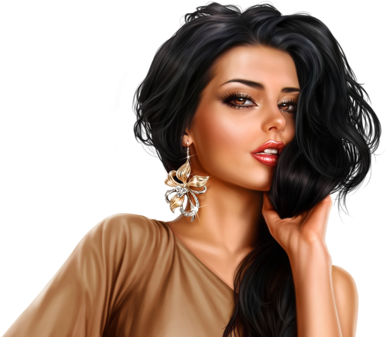 Tubes Femmes - 3d Милашки (800x701), Png Download