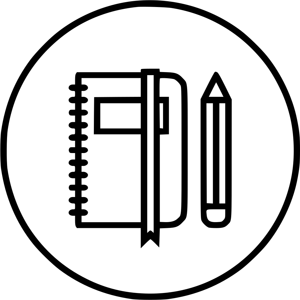 Png File Svg - Pencil And Book Icon Png (981x982), Png Download