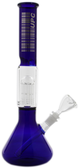 Beaker Base 10-arm Tree Percolator Bong By Upc - Blue (838x838), Png Download