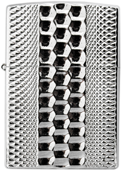 Jaintai Embedded Artistic Vertical Lines Chrome Flint - Lighter (600x600), Png Download