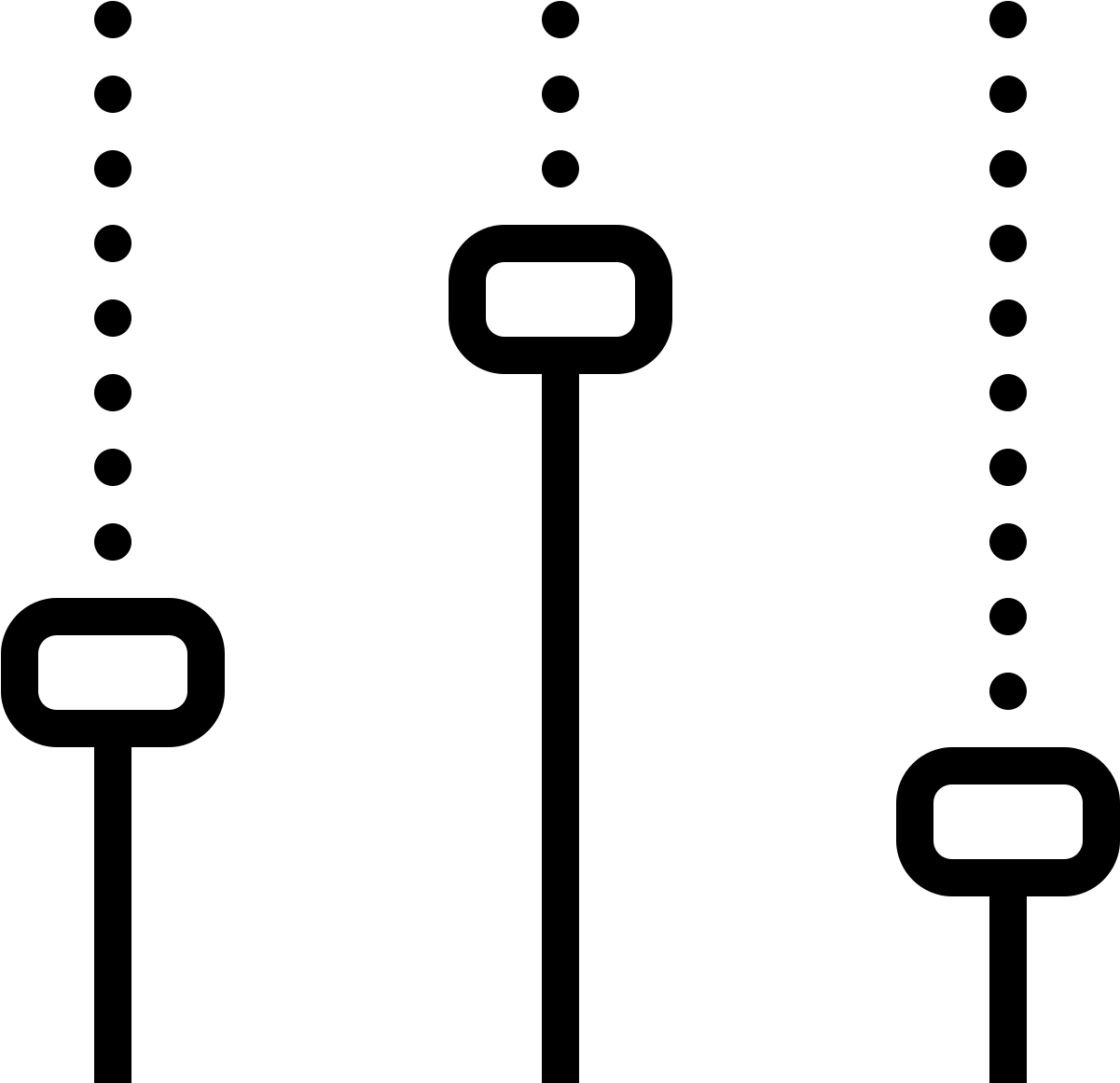 Réglages Vertical Icon - Icon (1600x1600), Png Download