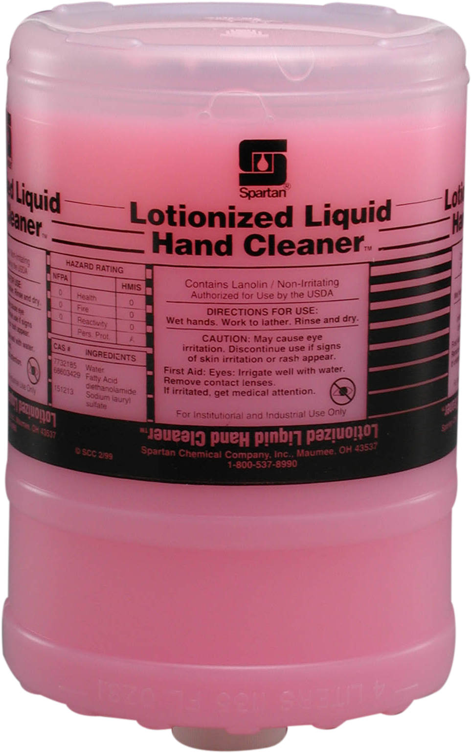 300604 Lotionized Liquid Hand Cleaner Flat Top - Liquid (1307x1831), Png Download