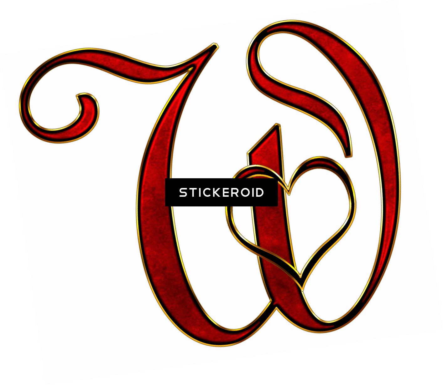 Valentine Capital Letter W - Letter (1414x1231), Png Download