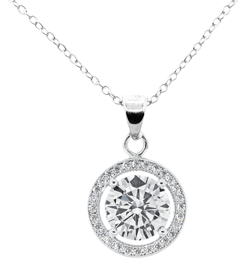 White Pendant Necklace (1104x1104), Png Download