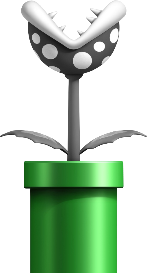 Pale Piranha Nsmbvr - Nintendo Giant Vinyl Wall Decal Set Super Mario Bros. (509x941), Png Download