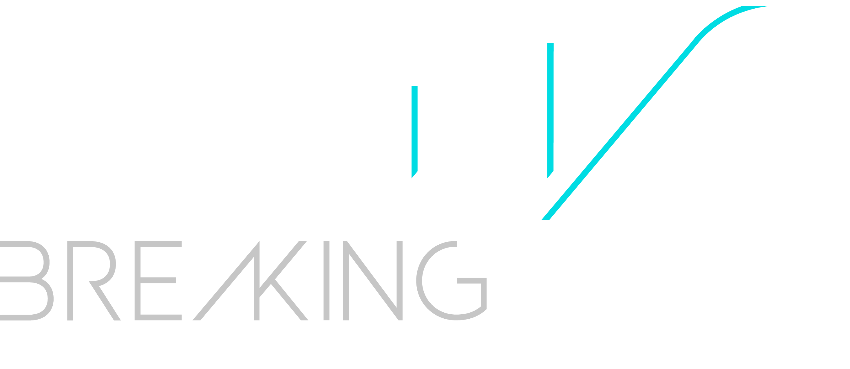 Breaking Waves Logo - Electric Blue (2935x1276), Png Download