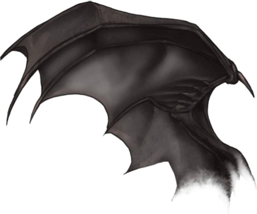Wing Black Batwing Demon @schattenweltwolf - Drawing (1024x1024), Png Download