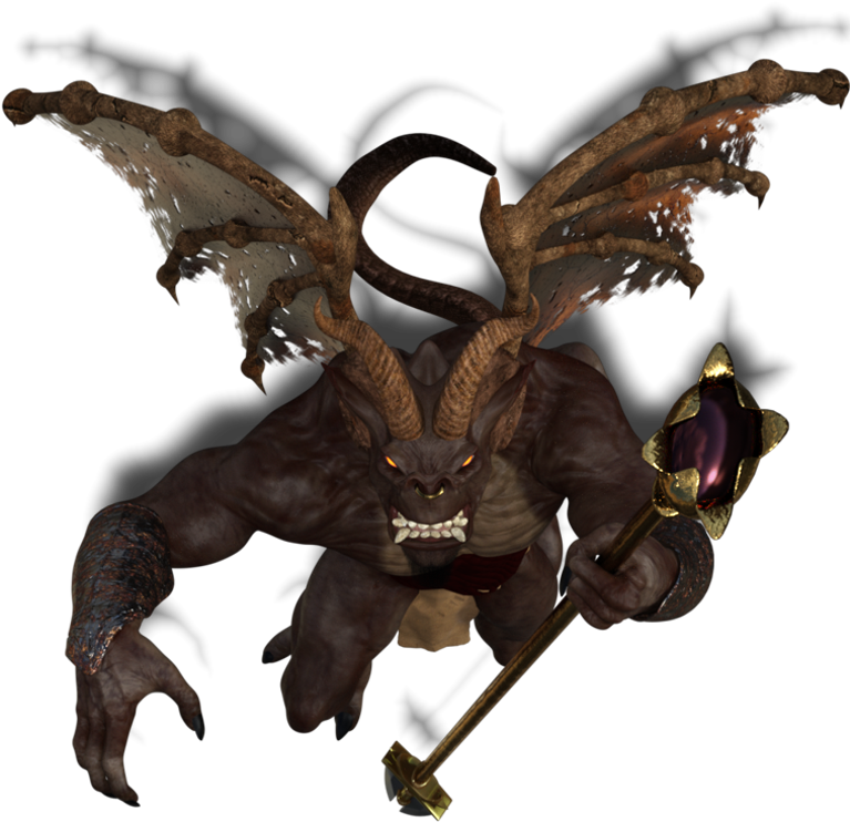 176238-horned Devil With Spear - Horned Devil Token (768x768), Png Download