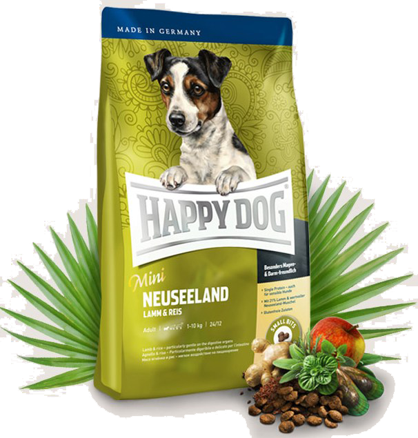 Happy Dog Supreme Mini Neuseeland Die "kleine" Super - Happy Dog Supreme Mini New Zealand - 300g (606x635), Png Download