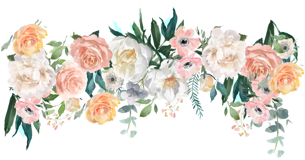 Beautiful Hand Painted Flowers - Free Printable Floral Banner (1024x572), Png Download