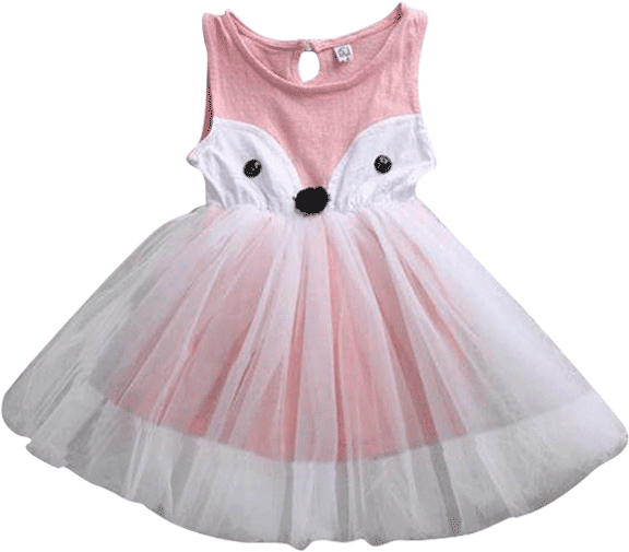 Petite Bello Dress Pink / 1t Little Fox Dress - Lace Lovely Fox Girls Kids Toddler Baby Princess Party (600x600), Png Download