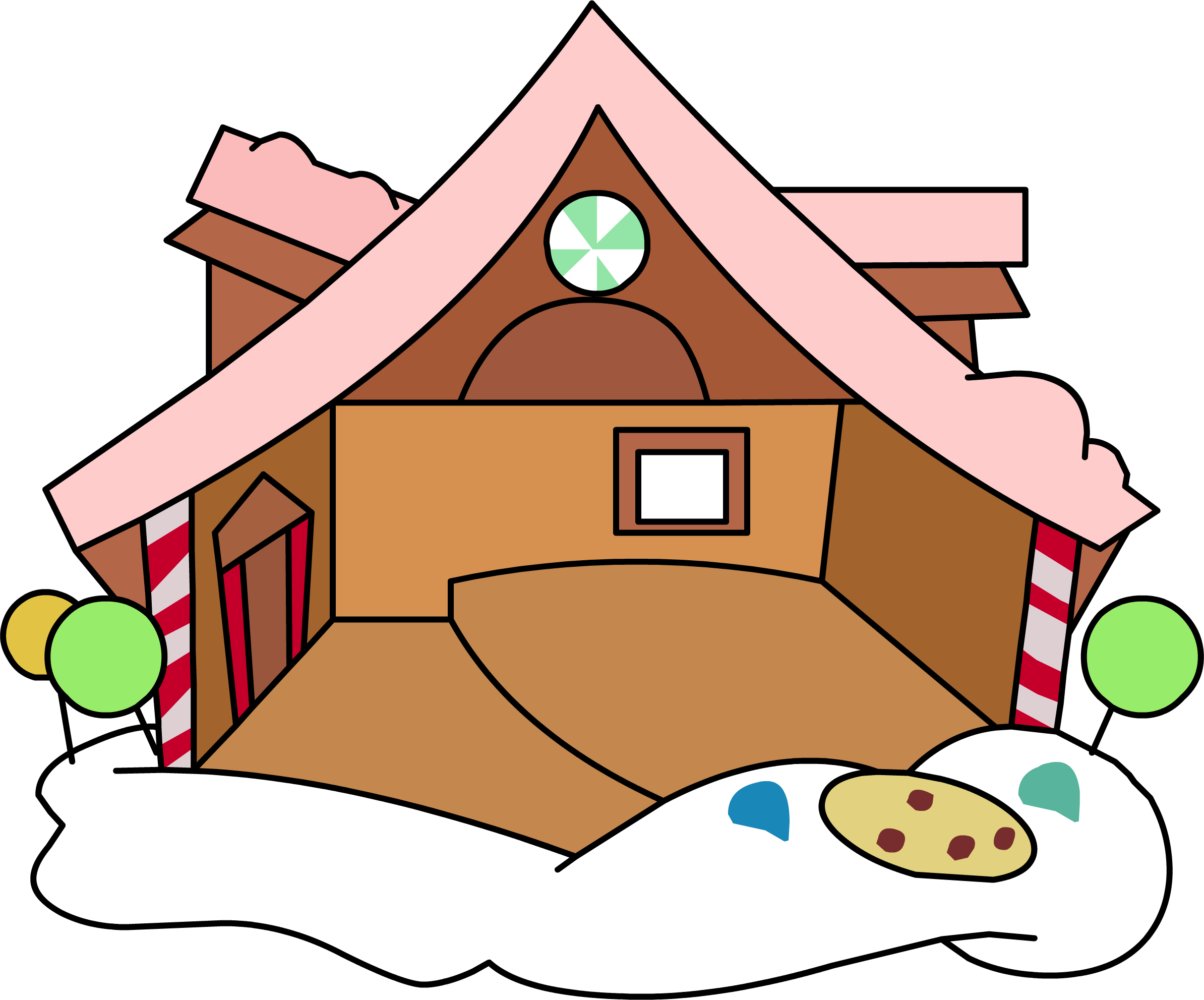 Deluxe Gingerbread Igloo Icon - Cartoon (2388x1983), Png Download