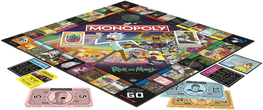 Join Rick And Morty And The Smiths On Their Way To - Monopoly - Rick And Morty Edition (875x390), Png Download