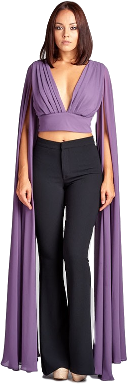 Purple Rain Cape Blouse - Purple Rain (533x800), Png Download