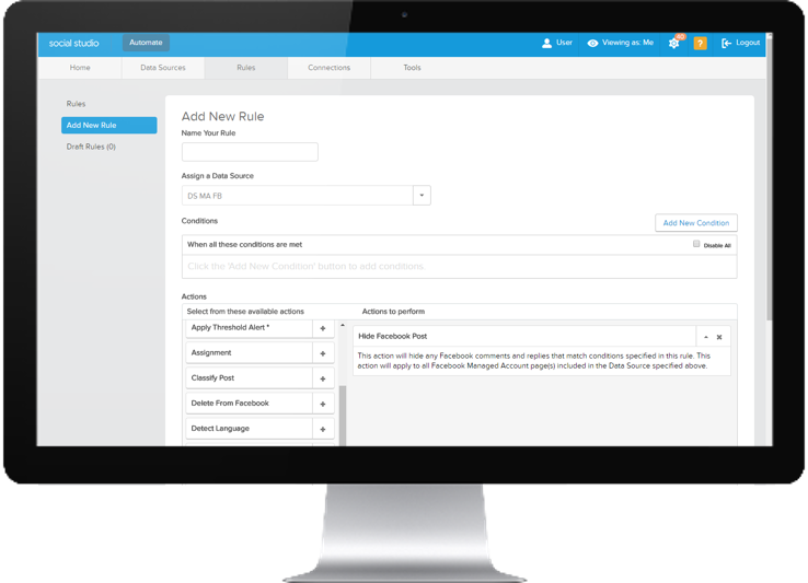 Hide On Facebook Rule Condition - Software (738x533), Png Download