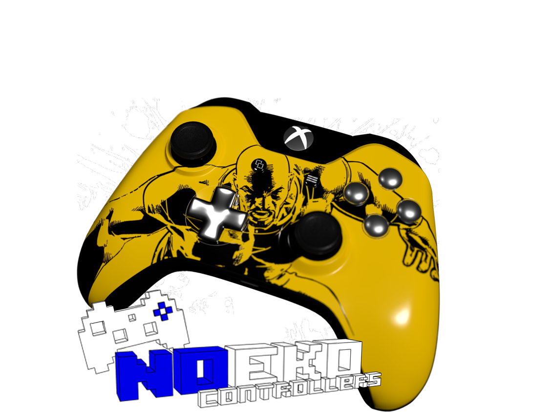 Noeko Arcades Custom Luke Cage Xbox One Controller - Game Controller (1128x843), Png Download