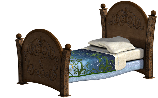 Bed, Pillow, Zudeck, Wooden Bed, Rest, Sleep - Bed (960x720), Png Download