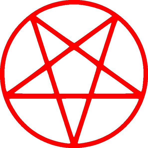 Red Pentagram Png - Satan Pentagram (594x594), Png Download