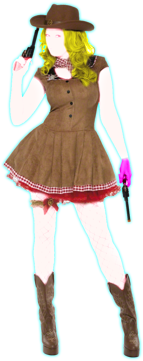 Cowgirl Dress 889428 - Smiffy's Wild West Costume - Medium (828x1328), Png Download