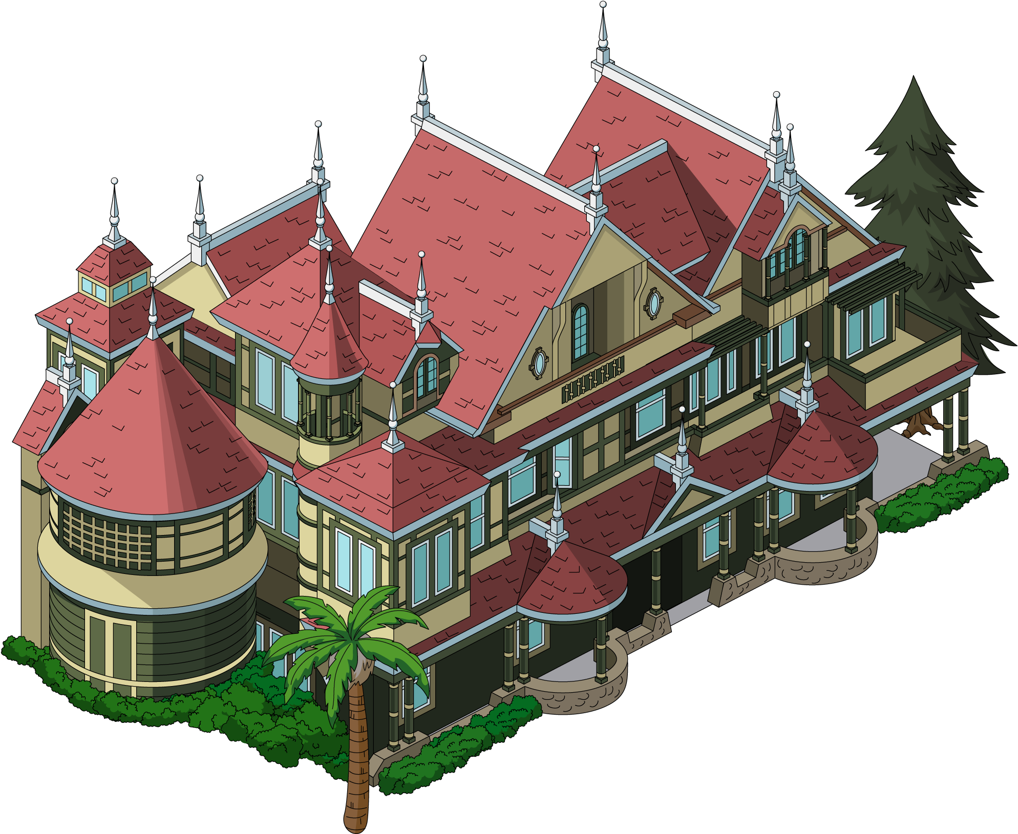 Worcestershire Mystery Mansion - Illustration (2000x1664), Png Download