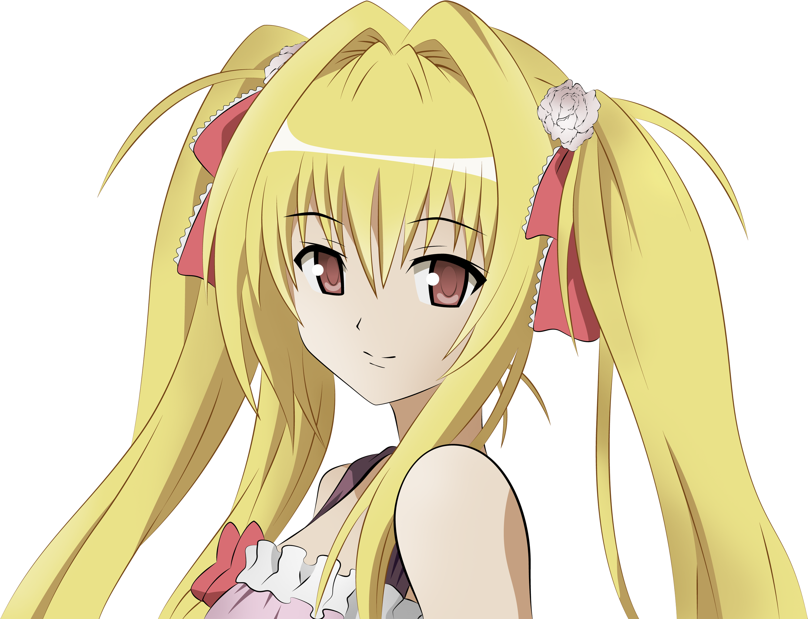The Girl With Yellow Hair In The Anime Love And Other - Аниме Девушки С Желтыми Волосами (3000x2111), Png Download