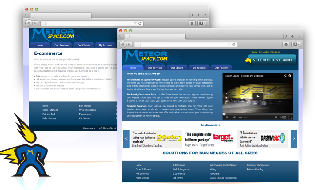 Meteor Space - Web Page (1024x618), Png Download