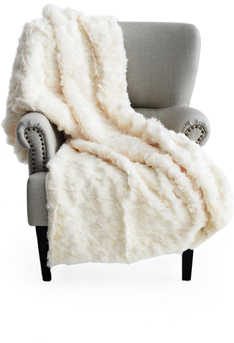Image For Faux Fur Throw - Chair (519x804), Png Download
