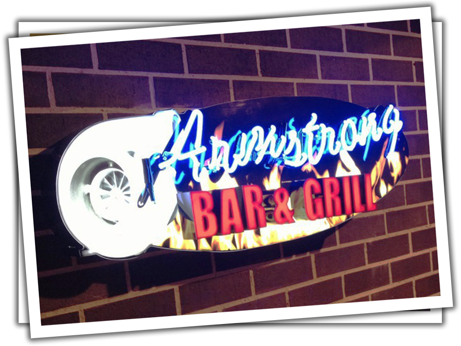 Infinity Signs Bar And Grill - Signage (1000x712), Png Download