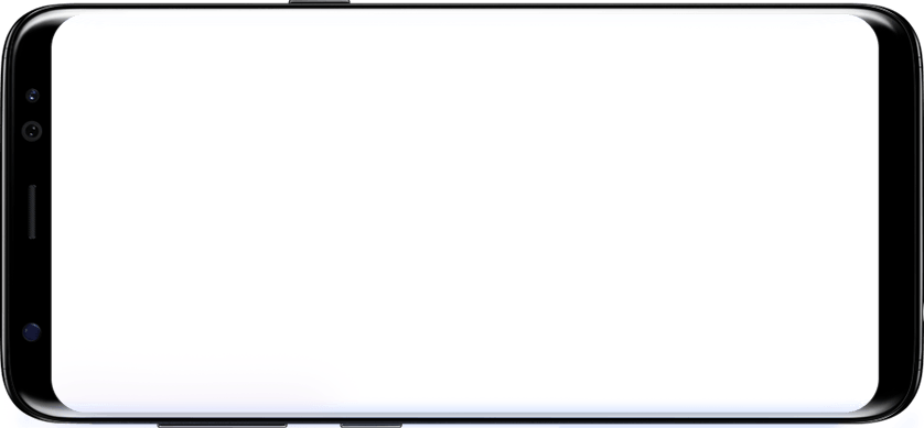 Galaxy S8 In Land Scape Mode - Samsung Galaxy S8 (838x389), Png Download