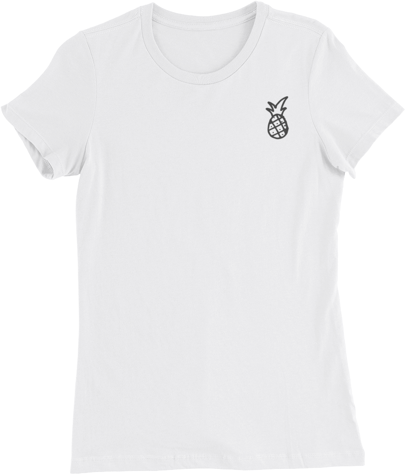 Black And White Pineapple Tee - T Shirt With Face (1000x1000), Png Download