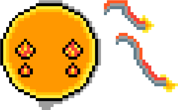 Fire - Circle Pixel Art Png (1200x1200), Png Download