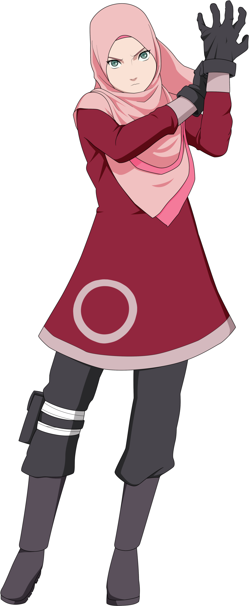 For Any Of My Muslim Friends Who Like Naruto - Sakura Haruno Hijab (1024x2587), Png Download