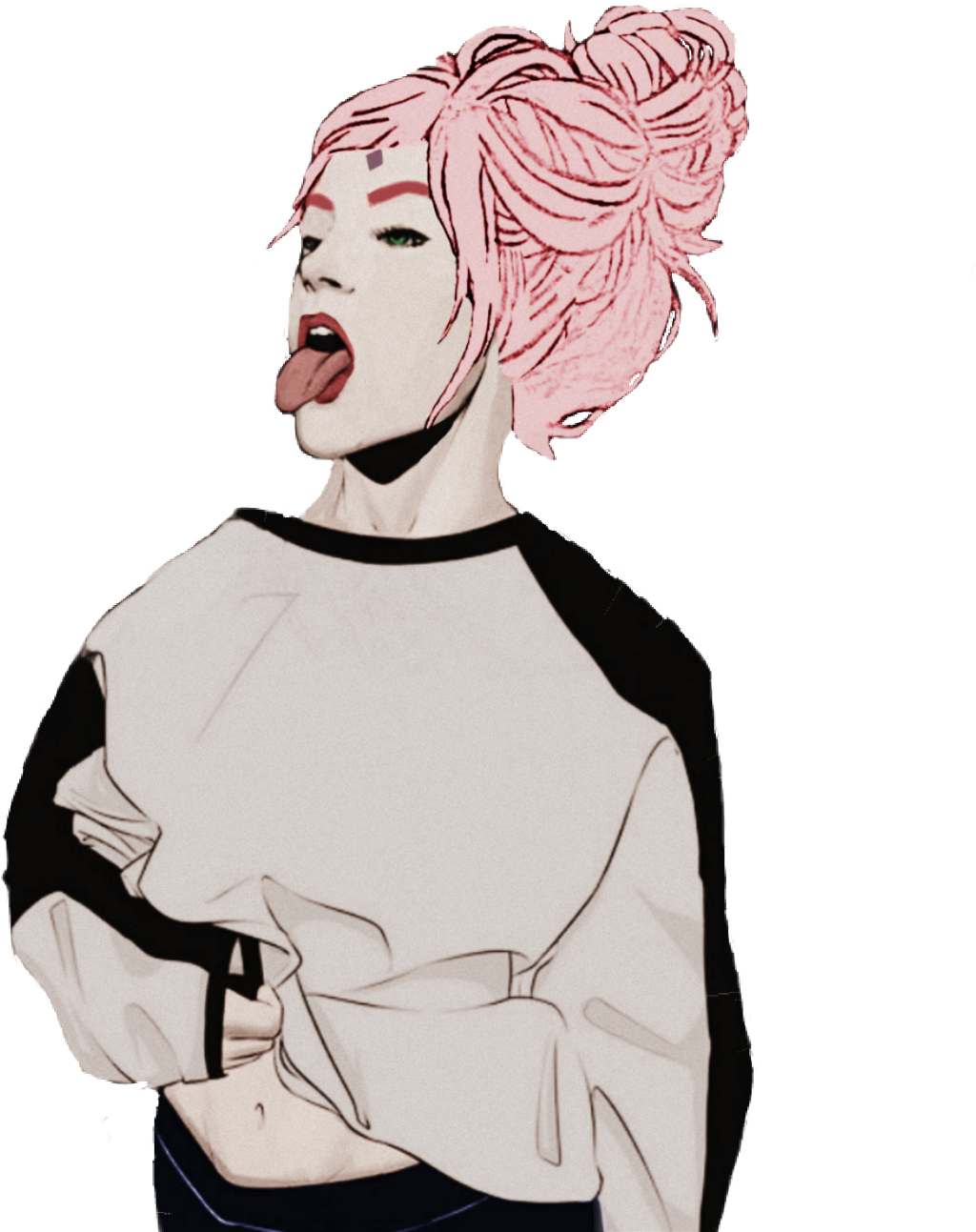Sakura Sticker - Shery Sakura Haruno (1024x1293), Png Download