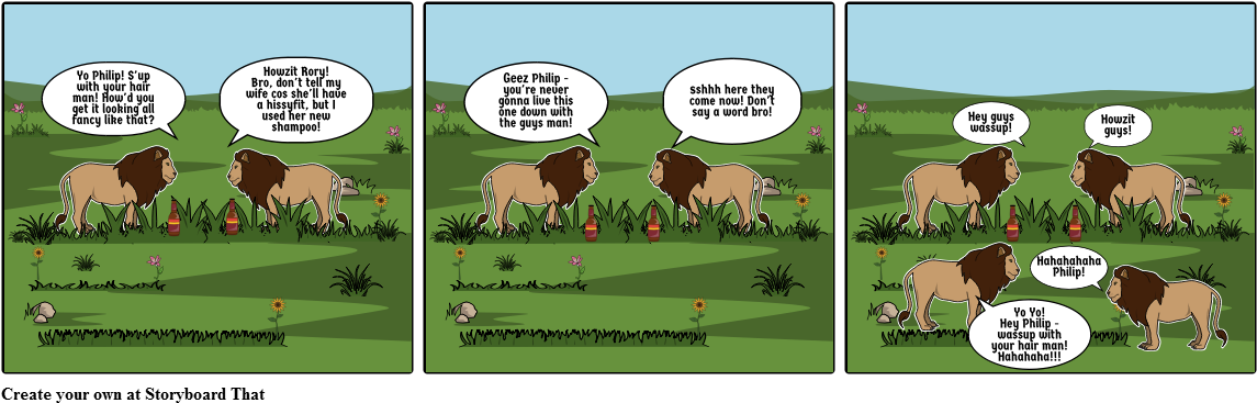 Lions - Cartoon (1164x385), Png Download