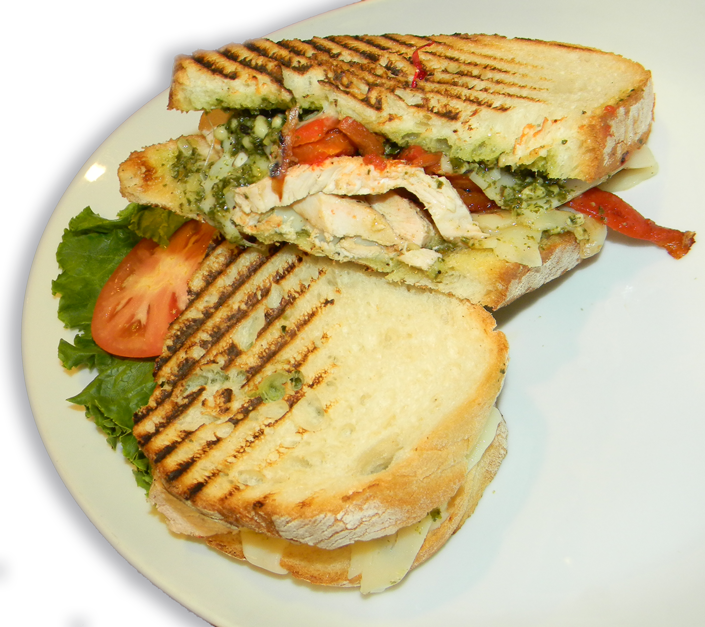 Chicken Pesto Panini - Panini (705x627), Png Download