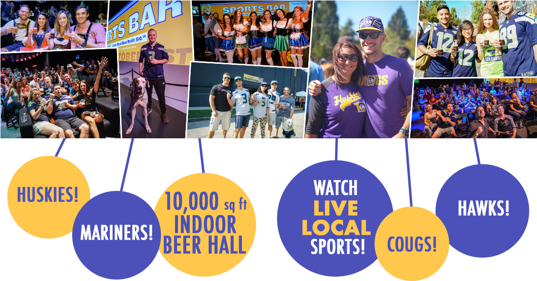 Indoor Beer Hall & Sports Bar - Fremont Oktoberfest (1100x583), Png Download