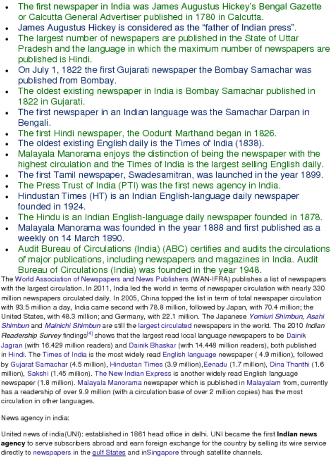 The First Newspaper In India Was James Augustus Hickeys - Document (850x1100), Png Download
