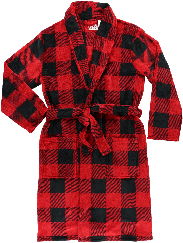 Men's Plaid Bathrobe - Kostkovaný Župan (863x1050), Png Download