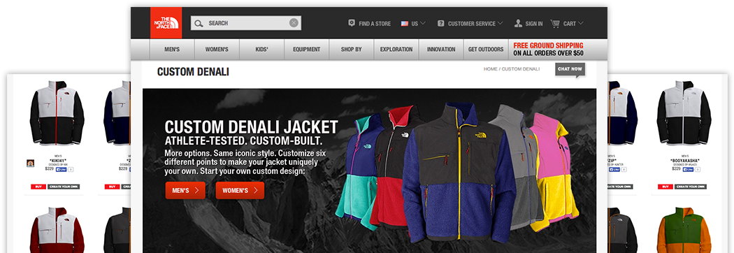 Custom Web Application Custom Product Configuator - Custom North Face Jacket Embroidery Locations (1143x377), Png Download