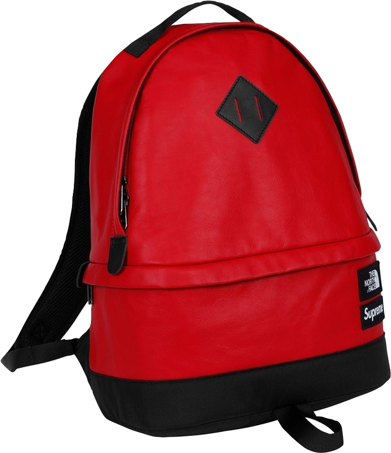 Supreme X North Face Leather Backpack (883x929), Png Download