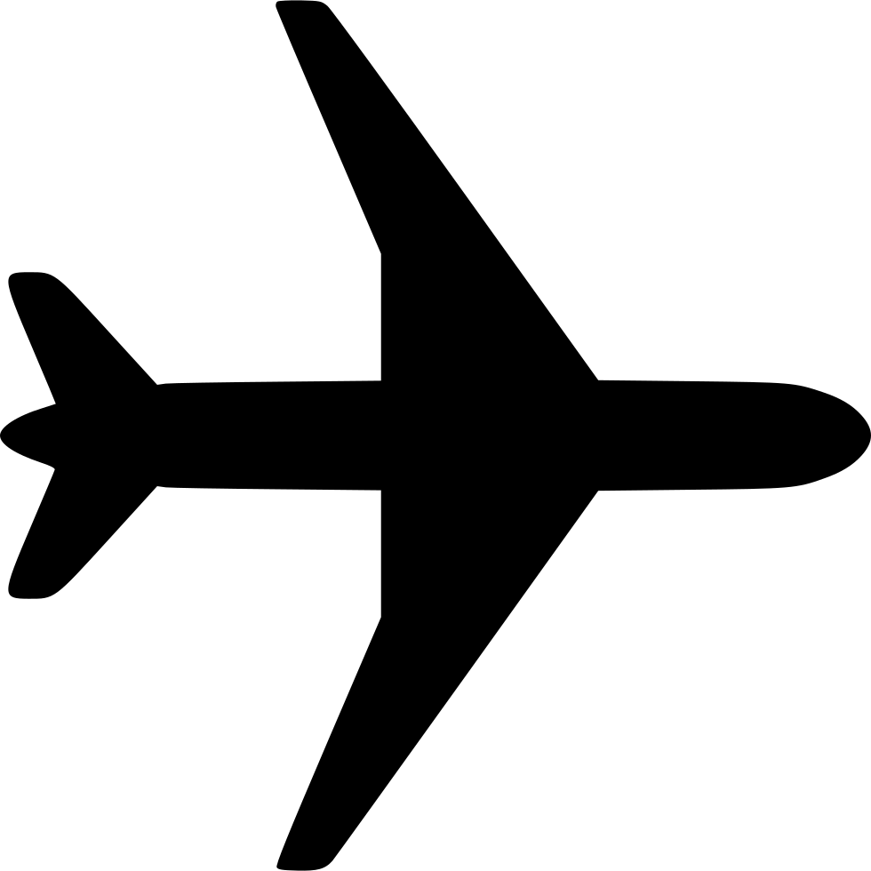 Plane Clipart Icon - Airplane To Right (980x980), Png Download