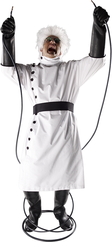 Mad Scientist Doctor Pko - Scientist (381x826), Png Download