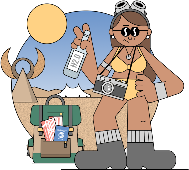 Travel Harder Than Anyone Else - Cartoon (800x771), Png Download
