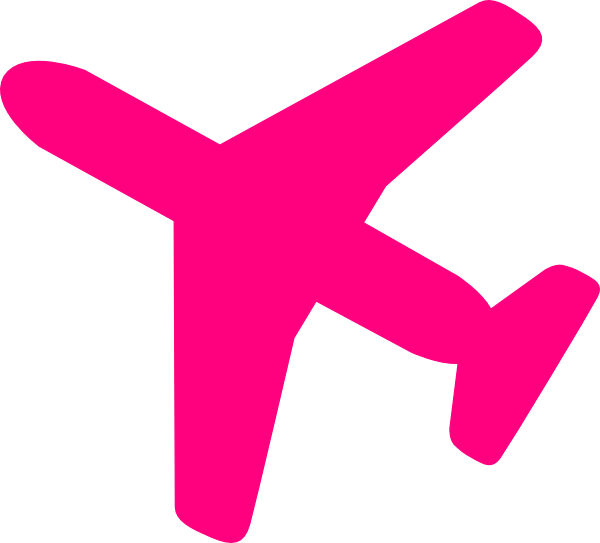 Airplane Clip Art At Clker Com Vector - Pink Airplane Clipart (600x543), Png Download